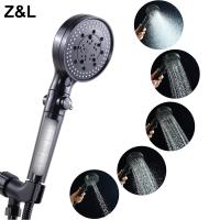 Filter Bathroom Shower Head One Key Stop Water High Pressure Showerhead Saving Water Bath Nozzle Sprayer Massage Rainfall Shower