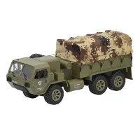 Army Green FY004 Military Transporter w/ Canvas Hood Cover 2.4G 6WD 1/16 RC Car 