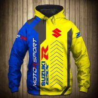 Suzuki Hoodie 3D "tee racing" all over printed for Fighter hot trend blue yellow