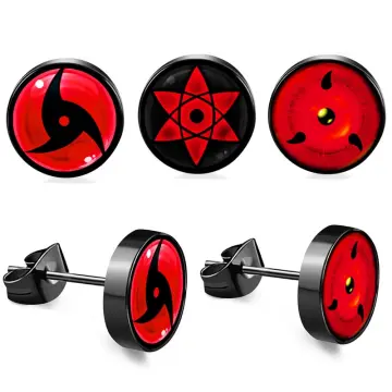 Akatsuki Drop Earrings Anime Darts Red Cloud Sharingan Eye Leaf Village  Logo Dangle Earrings For Men Women Gifts Cosplay Souveni - AliExpress