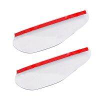 1pair Clear View Exterior Decoration Solid Durable Rearview Mirror Rain Eyebrow Waterproof Sunshade Car Accessory Self Adhesive