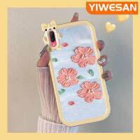 JIUMOO เคสสำหรับ VIVO Y93เคส Y91C Y93S ลายดอกไม้มุกแวววาวเลนส์หลายสีกันกระแทกเคสมือถือผู้หญิงสวยทนทานต่อการตกและเคสทนต่อการขีดข่วน