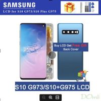จอ Lcd แบบดั้งเดิมสำหรับ Samsung Galaxy S10 G973จอแสดงผล LCD แบบสัมผัสหน้าจอ G973F สำหรับ Galaxy S10 Plus S10 + G975 G973F จอแสดงผลแทนการซ่อมแซม