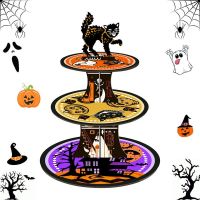 Halloween decoration Halloween cake stand decoration ornaments dessert table layout cake tray party table setting scene decoration props