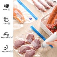 ✇ 10Pcs/Lot Vacuum Sealer Bags Reusable Food Storage Bag Household Vacuum Food Sealer Bag With Hand Pump Sealing Clips for Kitchen