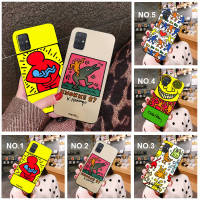 Casing หรับ OPPO A91 F15 A81 A92 A72 A52 A93 A94 Reno 2 2Z 2F 3 4 5 5K 6 4Z 6Z Lite Pro Plus A92S W198 Keith Haring Pattern Phone เคสโทรศัพท์