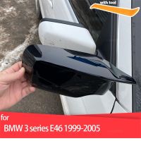 ฝาปิดกระจกมองหลังประตูด้านข้างรถสำหรับ BMW E46 316I 318I 318D 320D 320I 323I 325I 328I 330D 330I 330Xi 1998-2005 ABS