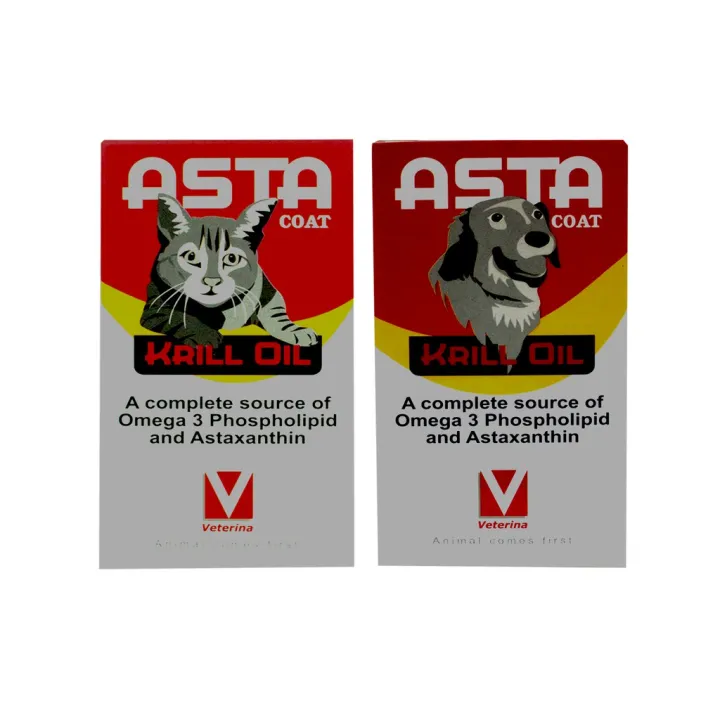 Asta Coat Krill Oil For Heart And Skin Supplement For Dogs And Cats 50