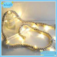 XIUZH สไตล์เมดิเตอร์เรเนียน ไฟราว LED สำหรับวันคริสต์มาส กันน้ำกันน้ำได้ เชือกฝ้าย โคมไฟในสวน ที่มีคุณภาพสูง มัลติฟังก์ชั่ โคมไฟสายอักขระ ของตกแต่งงานปาร์ตี้