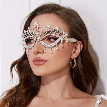 Full Face Masquerade Mask Veil Facial Jewelry Accessories Luxury