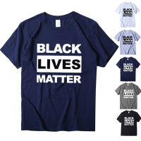 IUM เสื้อยืดแขนแขนสั้นคอกลมสีดำ Lives Matter BLM เสื้อลำลองสำหรับฤดูร้อน