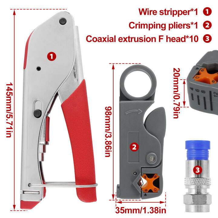 GUFUZI Coaxial Compression Tool for Coaxial Cable Coaxial Cable Crimper