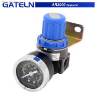 ▽✁✓ AR2000 G1/4Pneumatic Mini Air Pressure Relief Control Compressor Regulator Treatment Units Valve Gauge Fitting