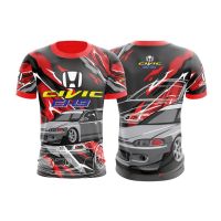 เสื้อยืด Baju เสื้อยืด HONDA CIVIC EK9 เต็มซับ 3D Breathable เสื้อยืดแขนสั้นฤดูร้อน