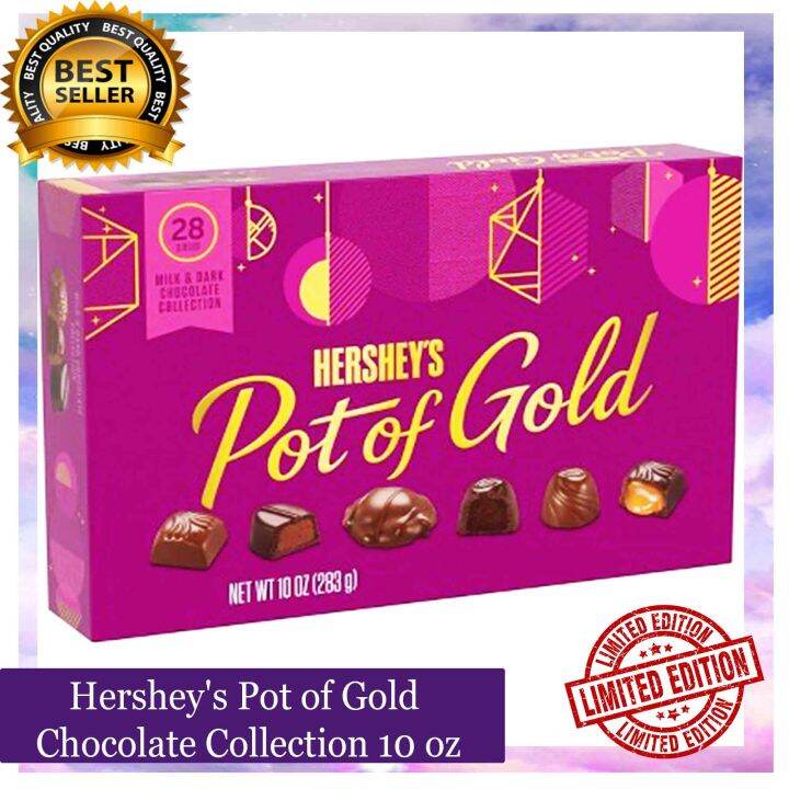 Hershey's Pot of Gold Chocolate Collection 10 oz Premium Belgian