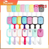 【FCL】♣♤► 1 7PCS Wide Teeth Air Cushion Combs Scalp Massage Comb Hair Hollowing Out Hairdressing