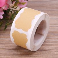 【hot】 300Pcs Blank Sticker Roll Adhesive Label Tag Baking Scrapbook Jar