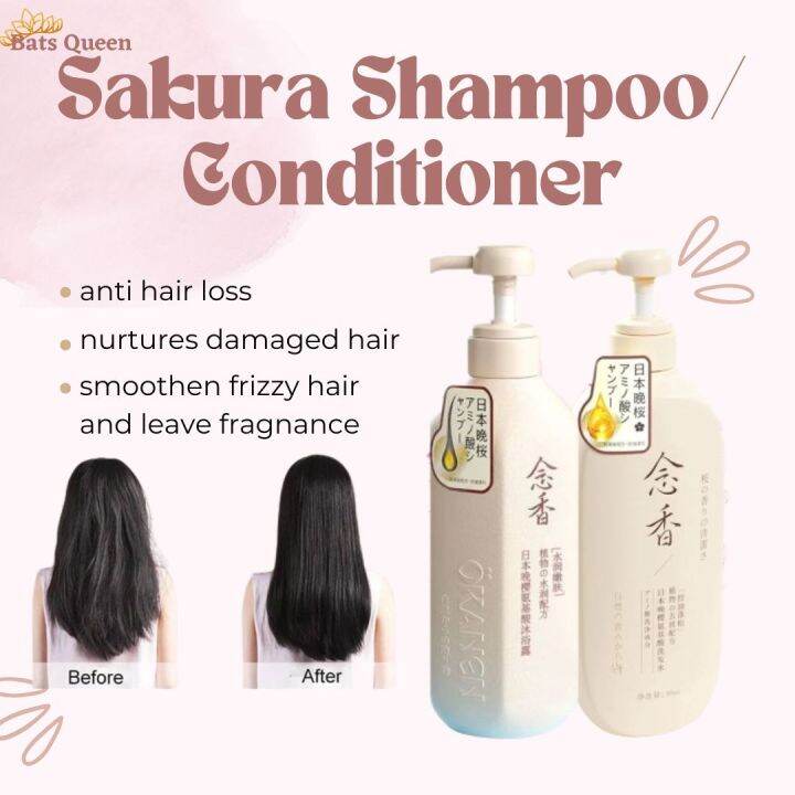Original Japan Sakura Shampoo and Conditioner Okanen Japan Hair Grower Anti Dandruff Silky