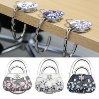 Porcelain Folding Handbag Purse Bag Table Hook Hanger Holder Gift White Room Accessories Hooks