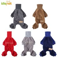 ZZOOI New Thicken Fleece Pet Clothes Dog Pajamas Cat Costume Pet Jumpsuit For Small Dogs Coat Cat Clothing Warm winter Home Nightshirt