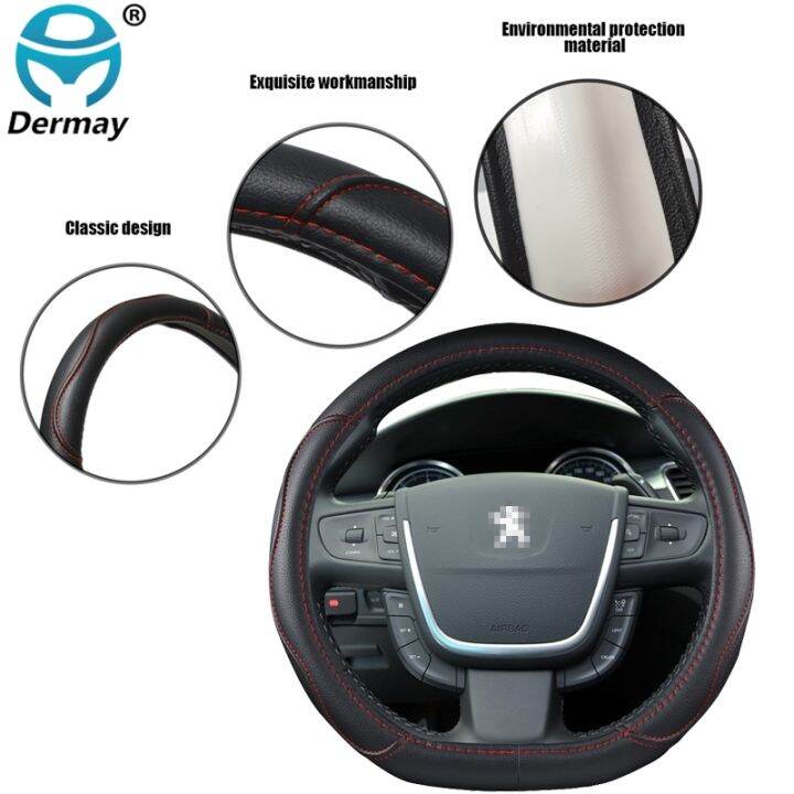 yf-for-peugeot-508-2010-2016-car-steering-wheel-cover-pu-leather-auto-accessories-interior-fast-shipping