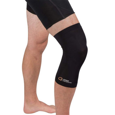 Copper Compression Recovery Knee Sleeve - Guaranteed Highest Copper Content Knee Brace. Support Stiff and Sore Muscles and Joints. For Running, Jogging, Hiking, Arthritis, ACL. Fit for Men and Women Small