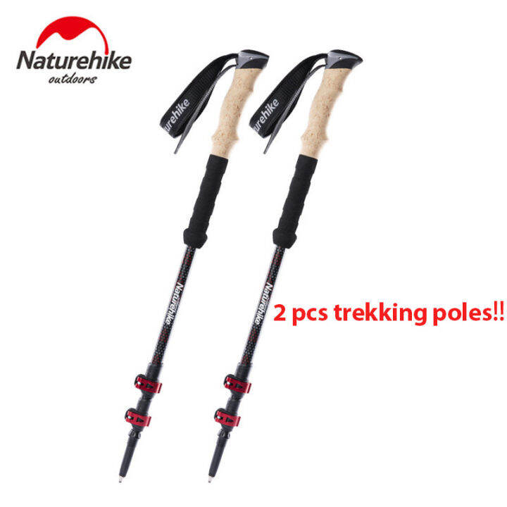 Naturehike Carbon Telescopic Cork Handle Ultralight Outdoor Climbing ...