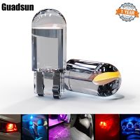 Guadsun 2PCS T10 W5W WY5W 168 194 W3W LED Auto License Plate Light 12V White Glass Translucent Side Door Bulb Instrument Lamp