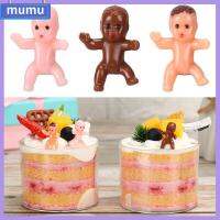 MUMU 10Pcs น่ารัก ปาร์ตี้ ก้อนน้ำแข็ง Baby Shower ตุ๊กตาทารก Mini Plastic Babies King Cake Babies