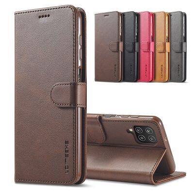 「Enjoy electronic」 Case For Samsung A12 5G Case Leather Vintage Phone Cases On Hoesje Samsung Galaxy A12 5G Case Flip Magnetic Wallet Cover A 12 5G