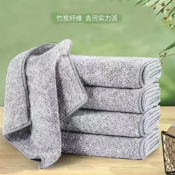 Bamboo Charcoal Fiber Dish Cloth for Kitchen Highly Absorbent