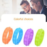 Children Silicone Push Bubble Wristband Sensory Toy Anti-stress Relaxing Toy Bracelet Autism Stress Relieve Special Needs Toys