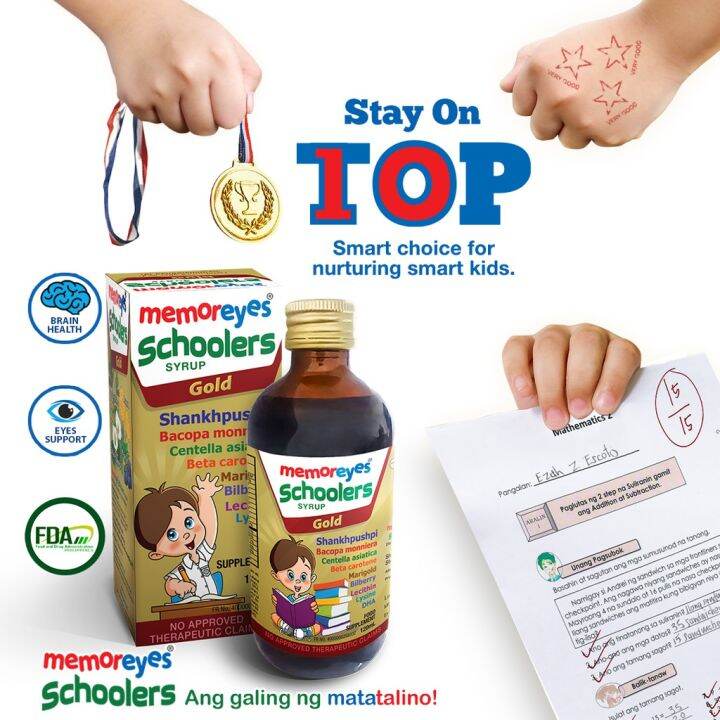 MemorEyes Schoolers Brain And Eye Supplement Memory Enhancer For Kids