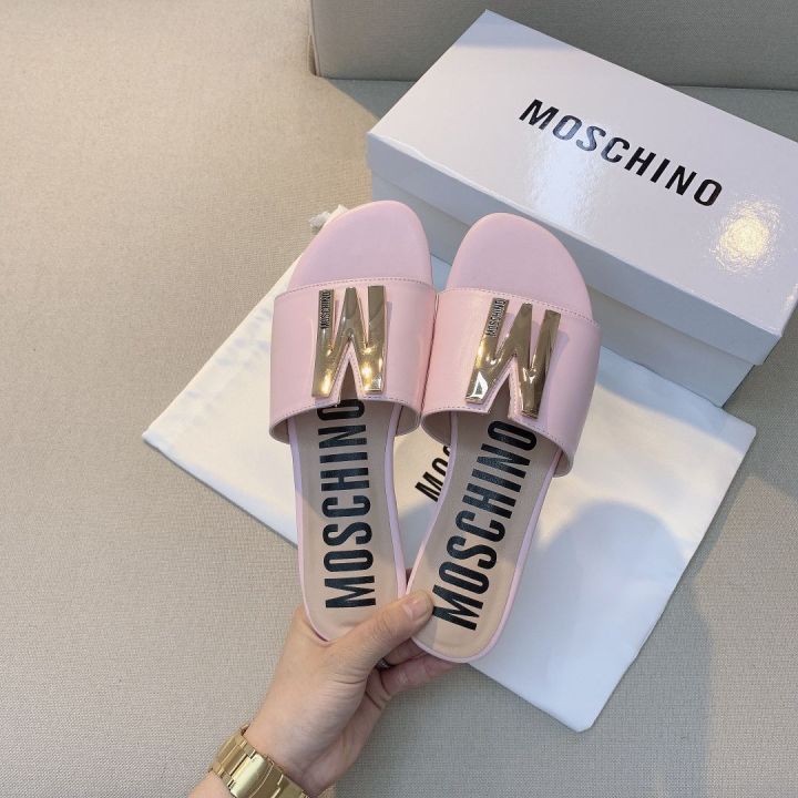 top-moschino2022-moschino-flat-bottom-dragging-early-spring-new-new-big-logo-sandals-and-slippers-large-size-womens-shoes