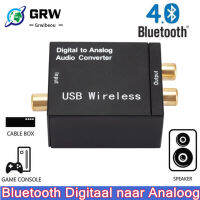 ตัวแปลงสัญญาณเสียงดิจิตอลเป็นอนาล็อก Bluetooth Digital CoaxialOptical Fiber เป็น og Converter เคสพลาสติก New