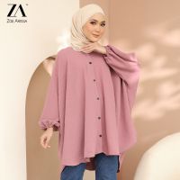 COD dhdfxcz ZOE ARISSA BLOUSE MUSLIMAH Oversized Blouse PLUS SIZE Batwing Baju 2023 Blouse Cotton Top Yena Ironless Blouse Raya