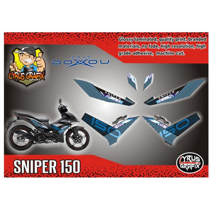 ☀SNIPER 150 DOXOU STOCK GLOSSY DECALS⚘ | Lazada PH