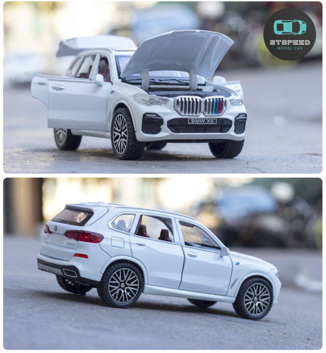 โมเดลรถเหล็ก-bmw-x5-ขนาด-1-32-มีไฟหน้าไฟท้าย-มีเสียง-เปิดประตูได้-โมเดลรถยนต์-รถเหล็กโมเดล-โมเดลรถ