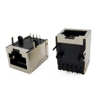 10PCS RJ45 Connectors With Shielded 8P8C Female Modular Plug 5921 Network Socket Front Foot =4.57MM Cables