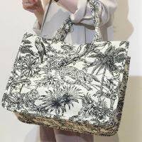 Hot Luxury Designer กระเป๋าถือผู้หญิงไหล่กระเป๋าคุณภาพสูง Jacquard เย็บปักถักร้อยยี่ห้อ Shopper Beach สั้นจับ Tote กระเป๋า