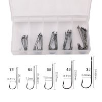 50pcs100pcs Sea Hooks Fishing Box LUSHAZER Offset Hook 2#-30# Carp Snap Fishing Big Hooks Tackles Accessories Fishhook