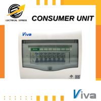 VIVA ตู้คอนซูมเมอร์ 6 ช่อง (Consumer Unit–RCBO) มี มอก. คอนซูมเมอร์ยูนิต ตู้โหลดกันดูด เมนRCBO เลือกได้ 3แบบ 32A,50A,63A ลูกเซอกิต (10-1,16-1,20-2,32-2) รับประกัน1ปี