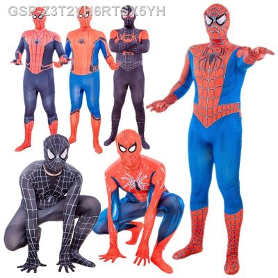 เด็กเล่นแมงมุม Adulto Traje คอสเพลย์ Peter Parker Macacão Homem ฮาโลวีน Carnaval De Super-Herói