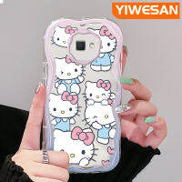 YIWESAN เคสซิลิโคนนิ่มลายคลื่น Hello Kitty J2 Prime 2เคสโทรศัพท์โปร่งใสปลอกสำหรับ Samsung J7ใหม่เคสป้องกันเลนส์กล้องกันกระแทก