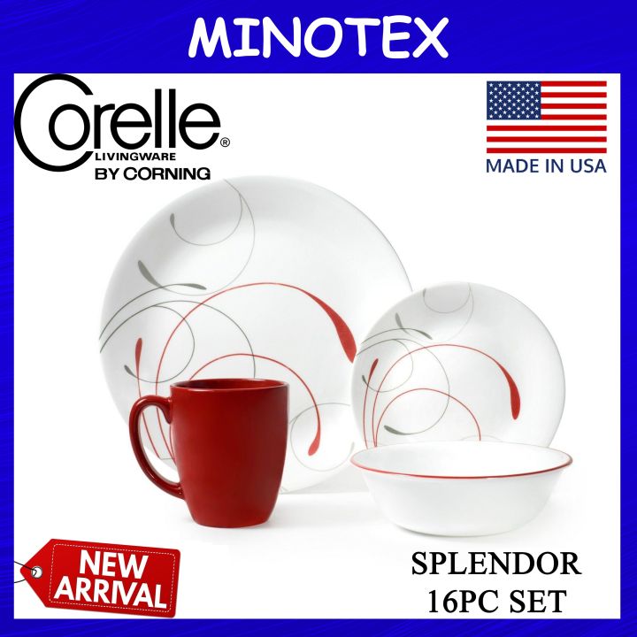 Corelle 16pc Splendor Dinnerware Set Livingware Dinner Serve Set | Lazada