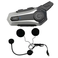 Motorcycle Bluetooth Helmet Intercom Universal Pairing Headset CNC Noise Reduction for Half Helmet