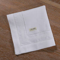 N019: 4 Pieces White Hemstitch Dinner Table Napkins Ramie 17" x 17" Ladder Hemstitch Cloth Dinner mokador