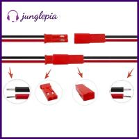 JUNGLEPIA 100มม. 2พินเจเอสทีหัวเชื่อมปลั๊กสีแดง2 P การเชื่อมต่อ24AWG ปลายสายไฟไฟ LED ข้อต่อคู่สายไฟตัวผู้ + ปลั๊กต่อตัวเมียหัวเชื่อมปลั๊ก RC แบตเตอรี่ของเล่นโคมไฟ LED