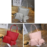 Women Fashion PU Leather Handbag Shoulder Bag Purse Card Holder 4pcs Set Tote Bags