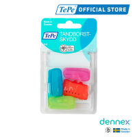 TePe Brush Head Cap ที่เก็บหัวแปรงสีฟัน เทเป้ บลัช เฮด แคป แพ็ค 4 ชิ้น คละสี By Dennex